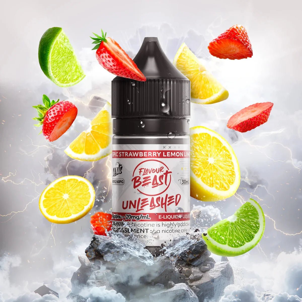 FLAVOUR BEAST - Epic Strawberry Lemon Lime Unleashed by Flavour Beast - Salt Nic Vape Juice - Psycho Vape
