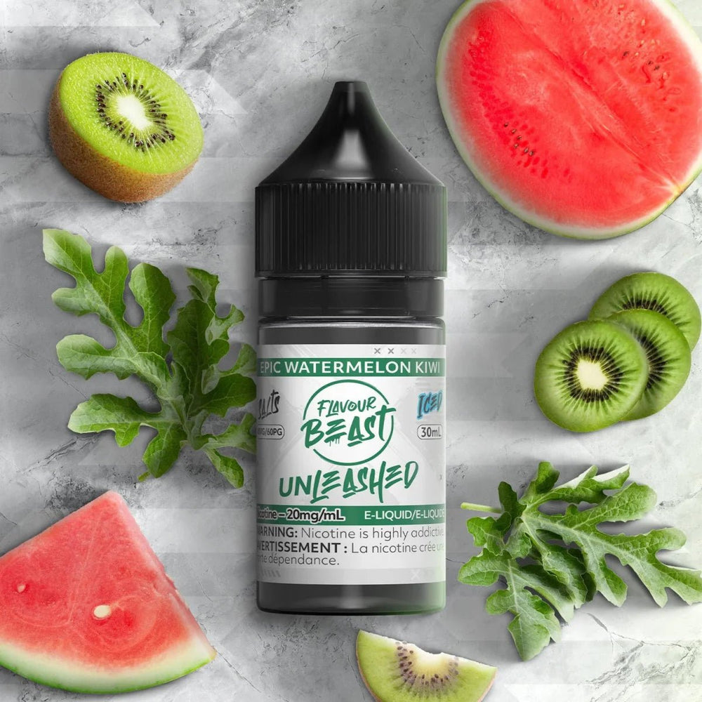 FLAVOUR BEAST - Epic Watermelon Kiwi Iced Unleashed by Flavour Beast - Salt Nic Vape Juice - Psycho Vape