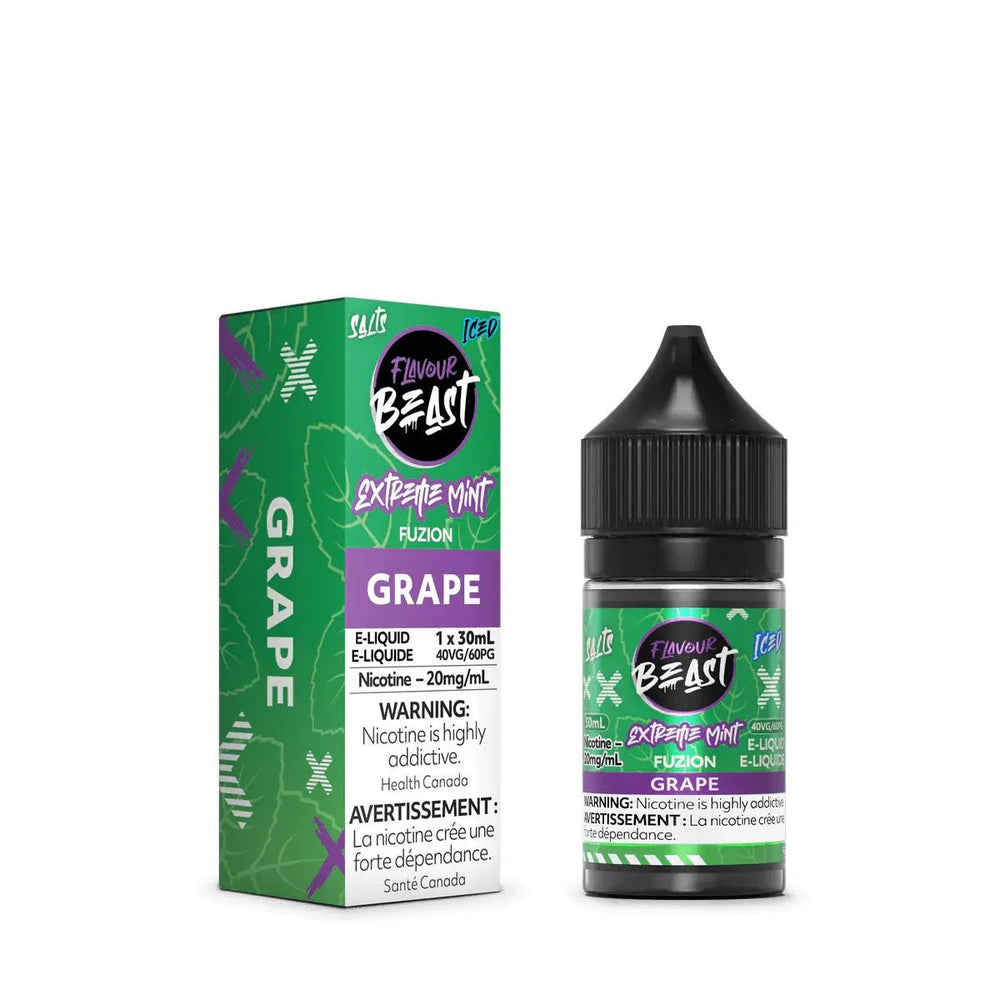 FLAVOUR BEAST - Extreme Mint Fuzion Grape (Iced) by Flavour Beast - Salt Nic Vape Juice - Psycho Vape