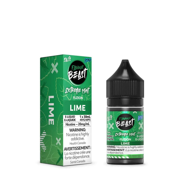 FLAVOUR BEAST - Extreme Mint Fuzion Lime (Iced) by Flavour Beast - Salt Nic Vape Juice - Psycho Vape