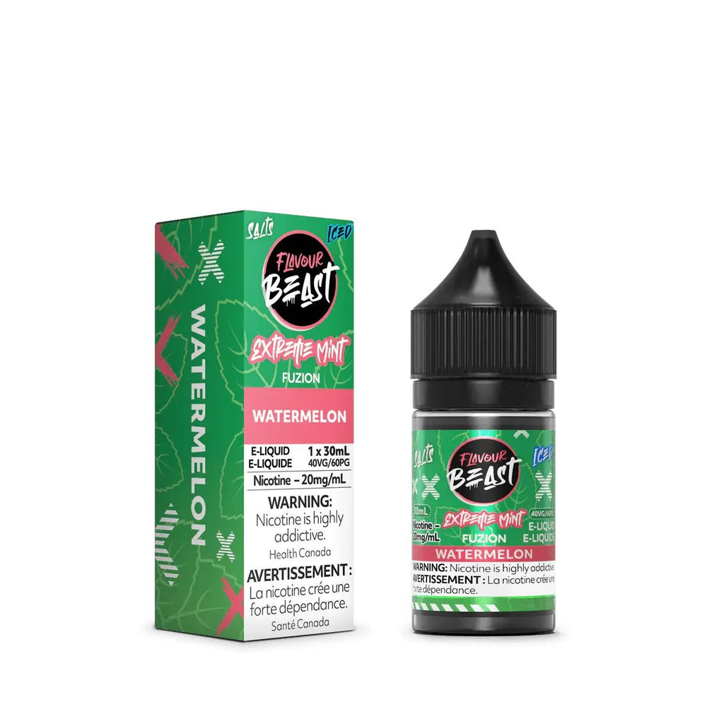 FLAVOUR BEAST - Extreme Mint Fuzion Watermelon (Iced) by Flavour Beast - Salt Nic Vape Juice - Psycho Vape