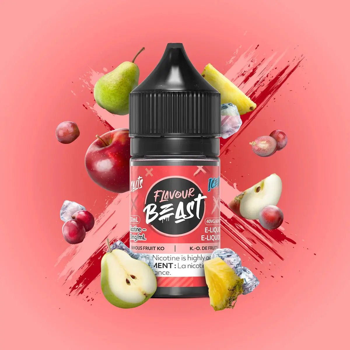 FLAVOUR BEAST - Famous Fruit KO Iced by Flavour Beast - Salt Nic Vape Juice - Psycho Vape