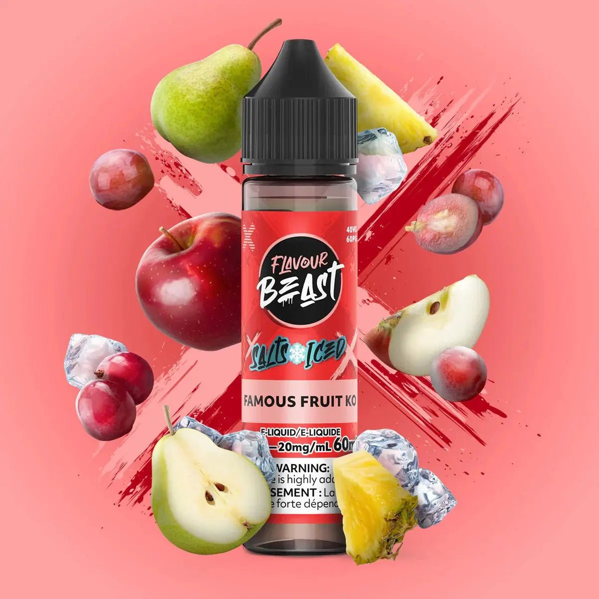 FLAVOUR BEAST - Famous Fruit KO Iced by Flavour Beast - Salt Nic Vape Juice - Psycho Vape