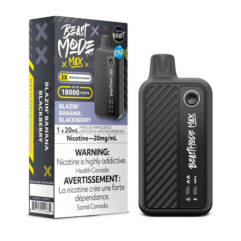 FLAVOUR BEAST - Flavour Beast Beast Mode Max 18K Disposable - Blazin' Banana Blackberry - Psycho Vape