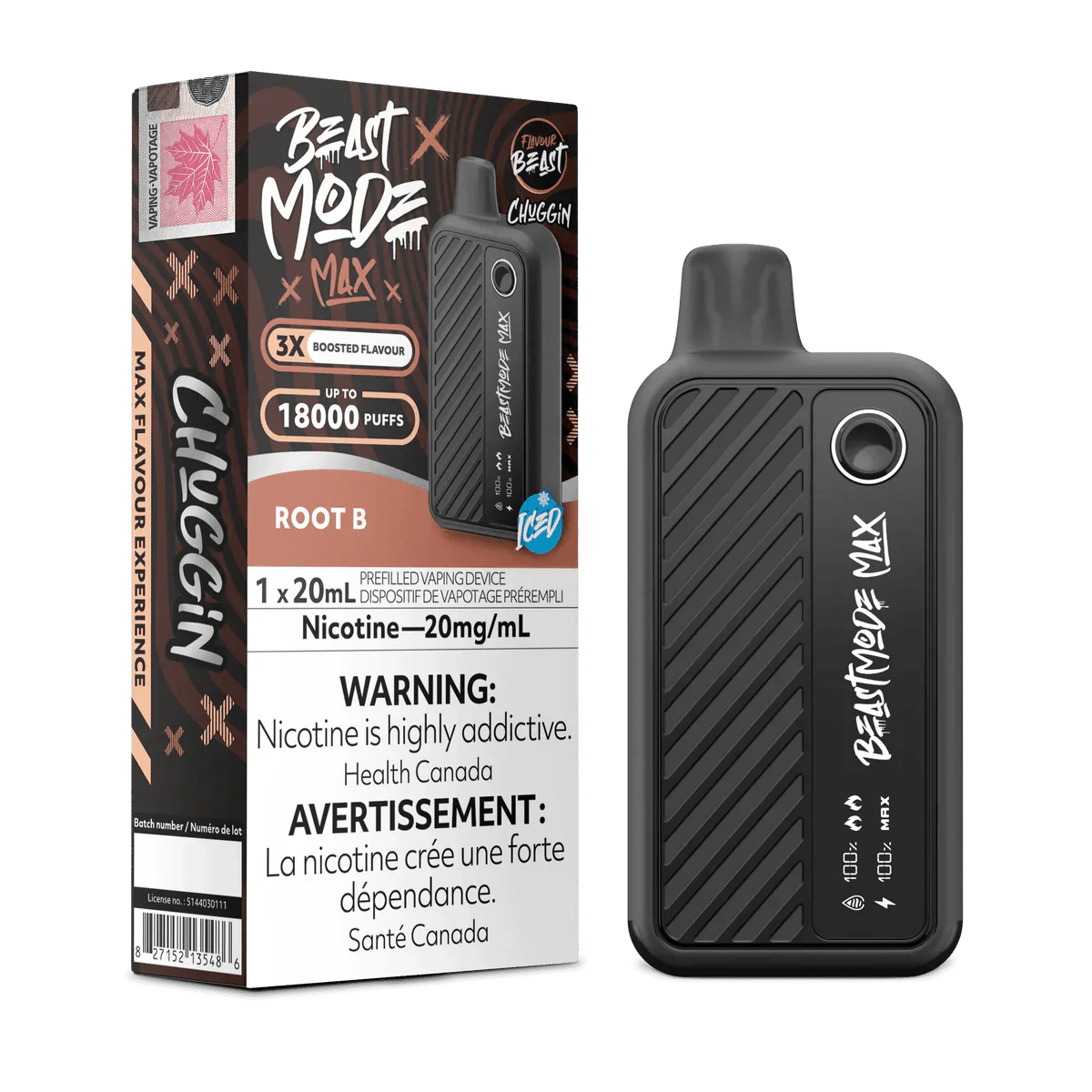 FLAVOUR BEAST - Flavour Beast Beast Mode Max 18K Disposable - Chuggin' Root B - Psycho Vape