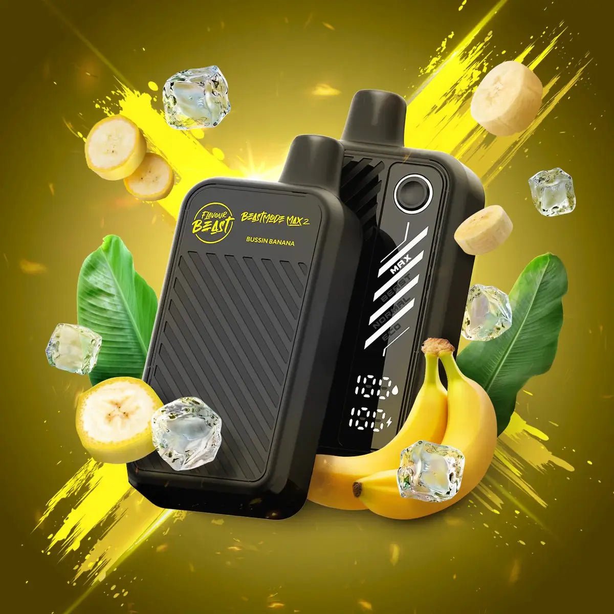 FLAVOUR BEAST - Flavour Beast Beast Mode Max 2 50K Disposable - Bussin Banana Iced - Psycho Vape