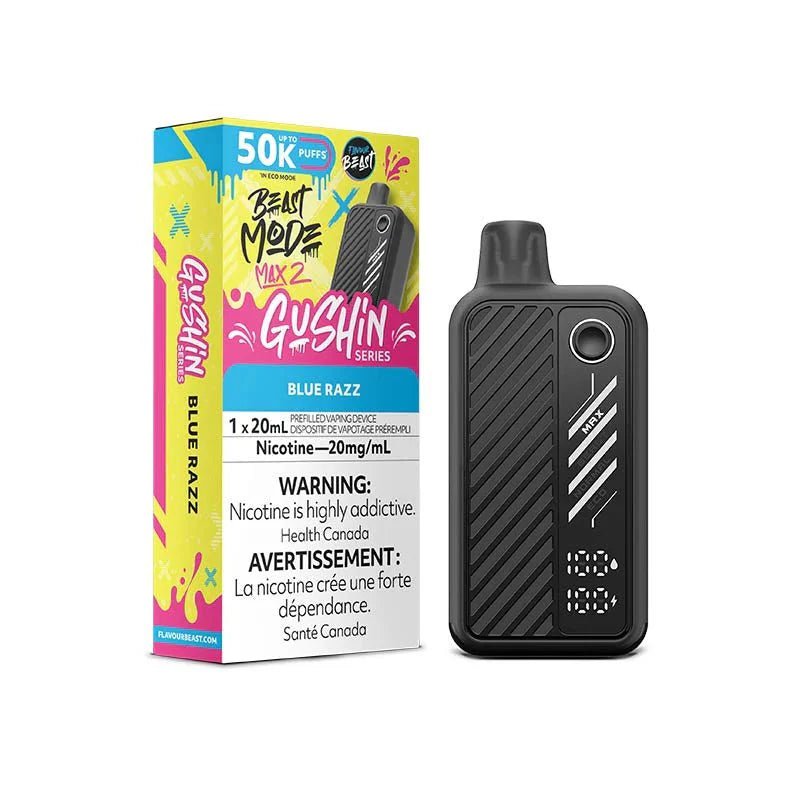 FLAVOUR BEAST - Flavour Beast Beast Mode Max 2 50K Disposable - Gushin Blue Razz - Psycho Vape