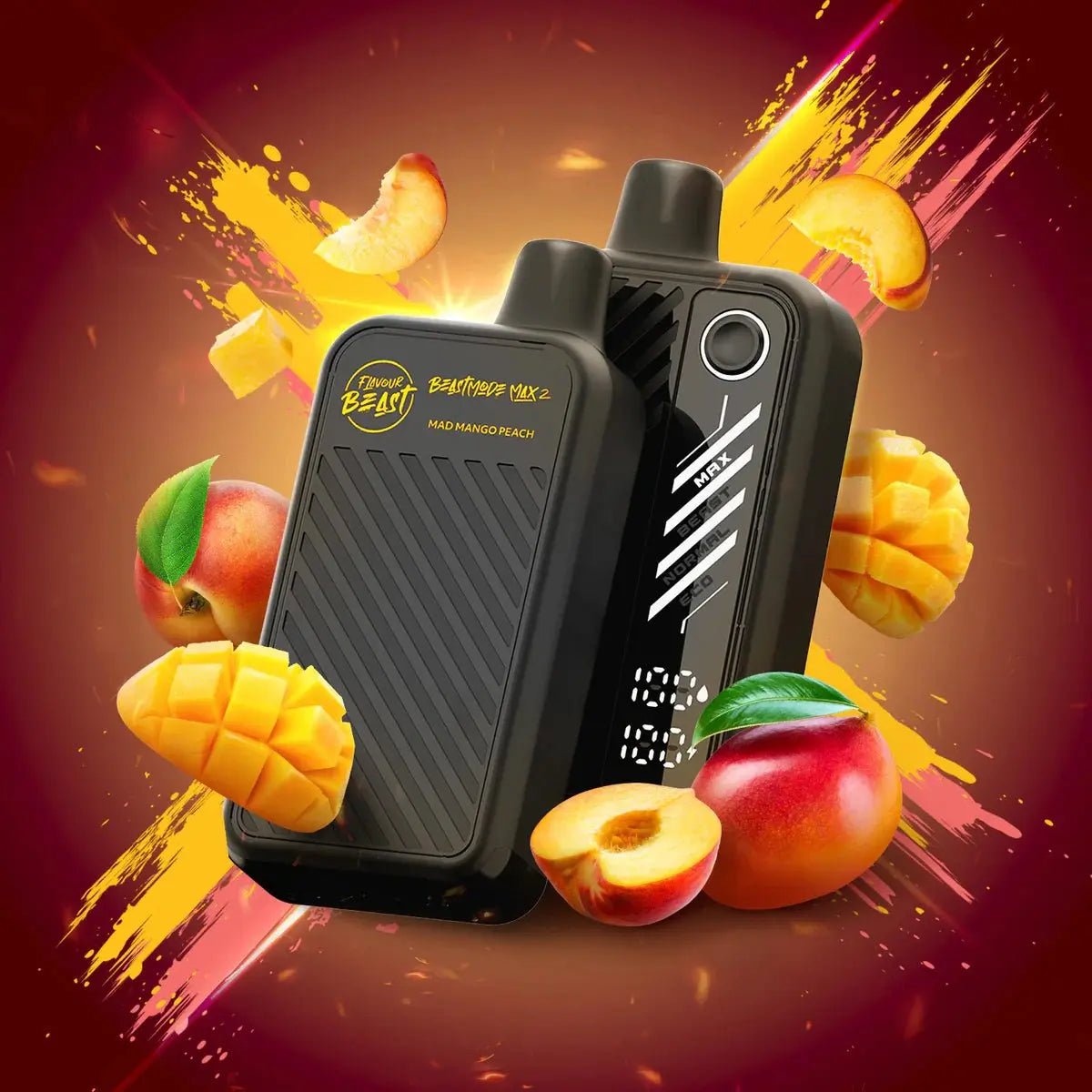 FLAVOUR BEAST - Flavour Beast Beast Mode Max 2 50K Disposable - Mad Mango Peach - Psycho Vape