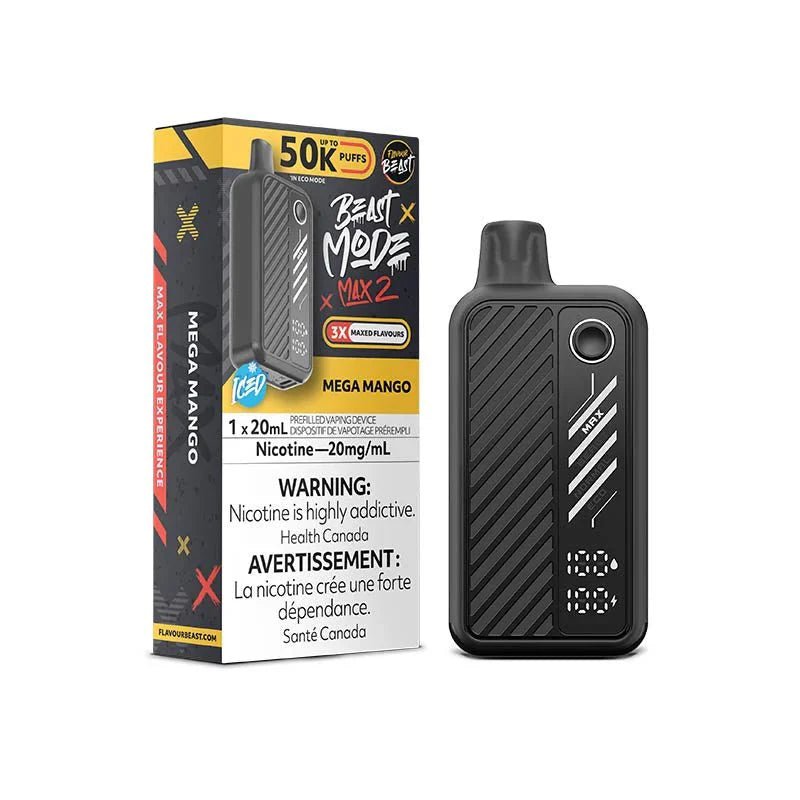 FLAVOUR BEAST - Flavour Beast Beast Mode Max 2 50K Disposable - Mega Mango Iced - Psycho Vape