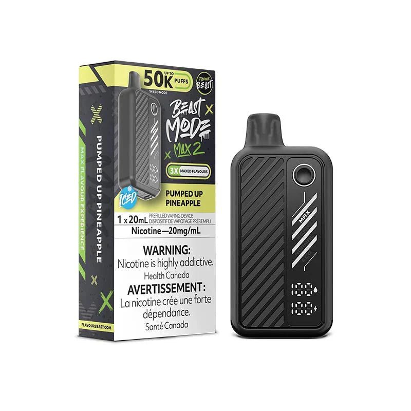FLAVOUR BEAST - Flavour Beast Beast Mode Max 2 50K Disposable - Pumped Up Pineapple Iced - Psycho Vape
