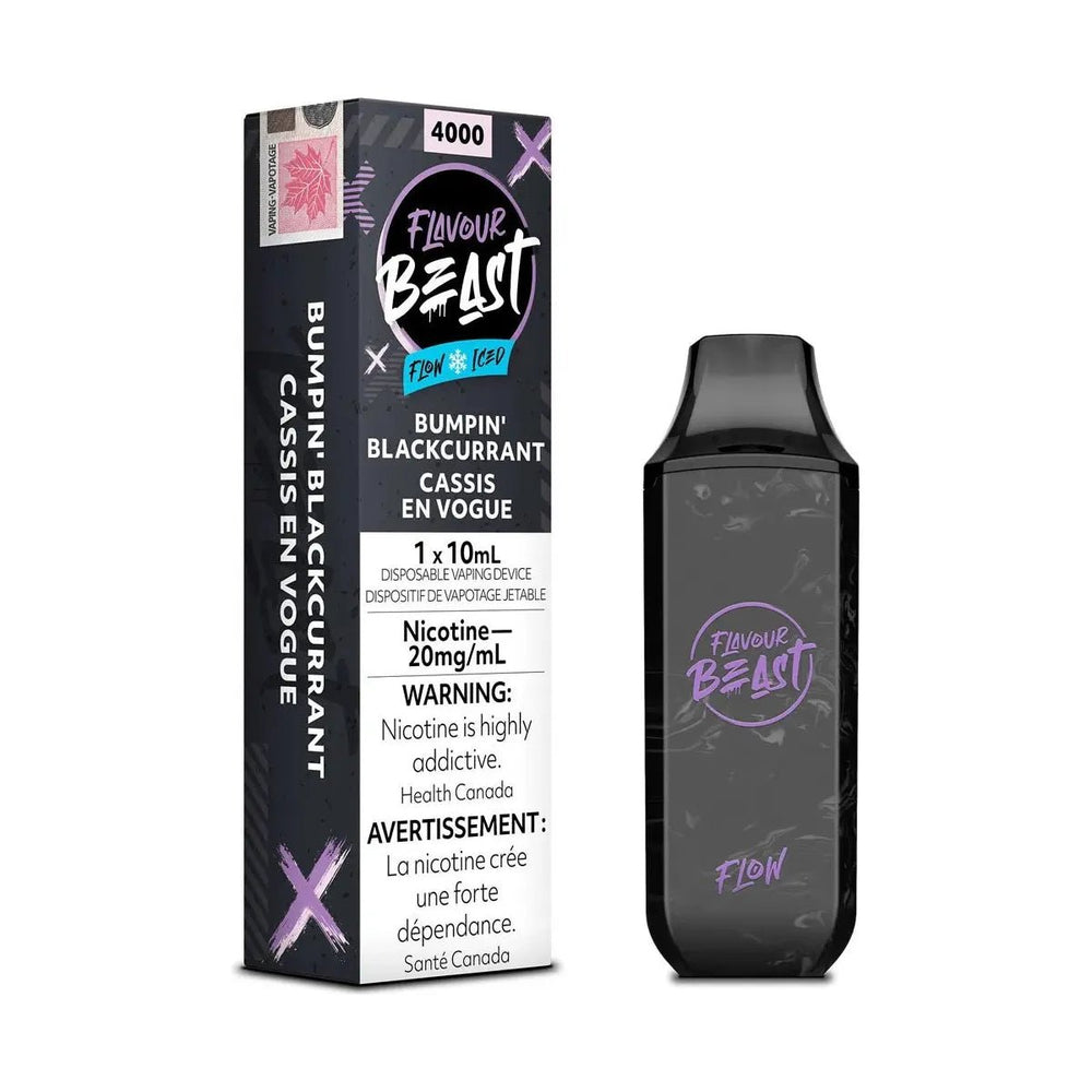 FLAVOUR BEAST - Flavour Beast Flow 4000 Disposable - Bumpin' Blackcurrant Iced - Psycho Vape