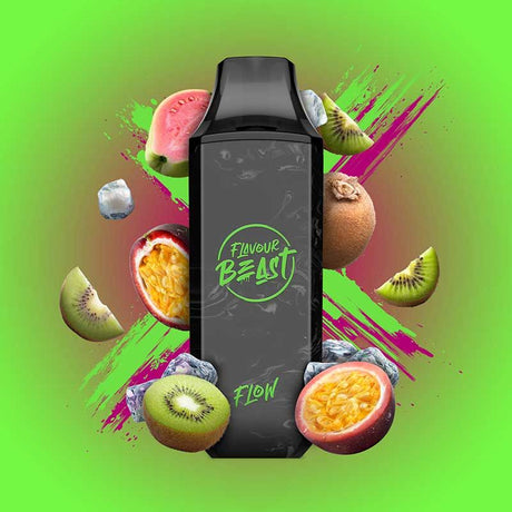 FLAVOUR BEAST - Flavour Beast Flow 4000 Disposable - Kewl Kiwi Passionfruit Iced - Psycho Vape