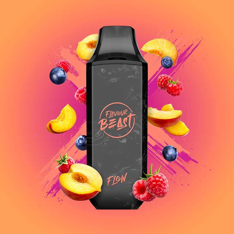 FLAVOUR BEAST - Flavour Beast Flow 4000 Disposable - Packin' Peach Berry (Pop'n Peach Berry) - Psycho Vape