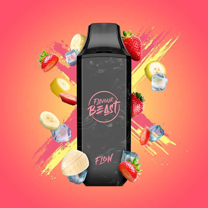 FLAVOUR BEAST - Flavour Beast Flow 4000 Disposable - STR8 Up Strawberry Banana Iced - Psycho Vape