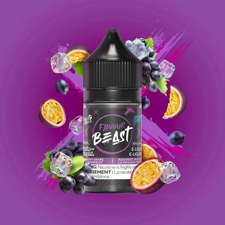 FLAVOUR BEAST - Groovy Grape Passionfruit Iced by Flavour Beast - Salt Nic Vape Juice - Psycho Vape