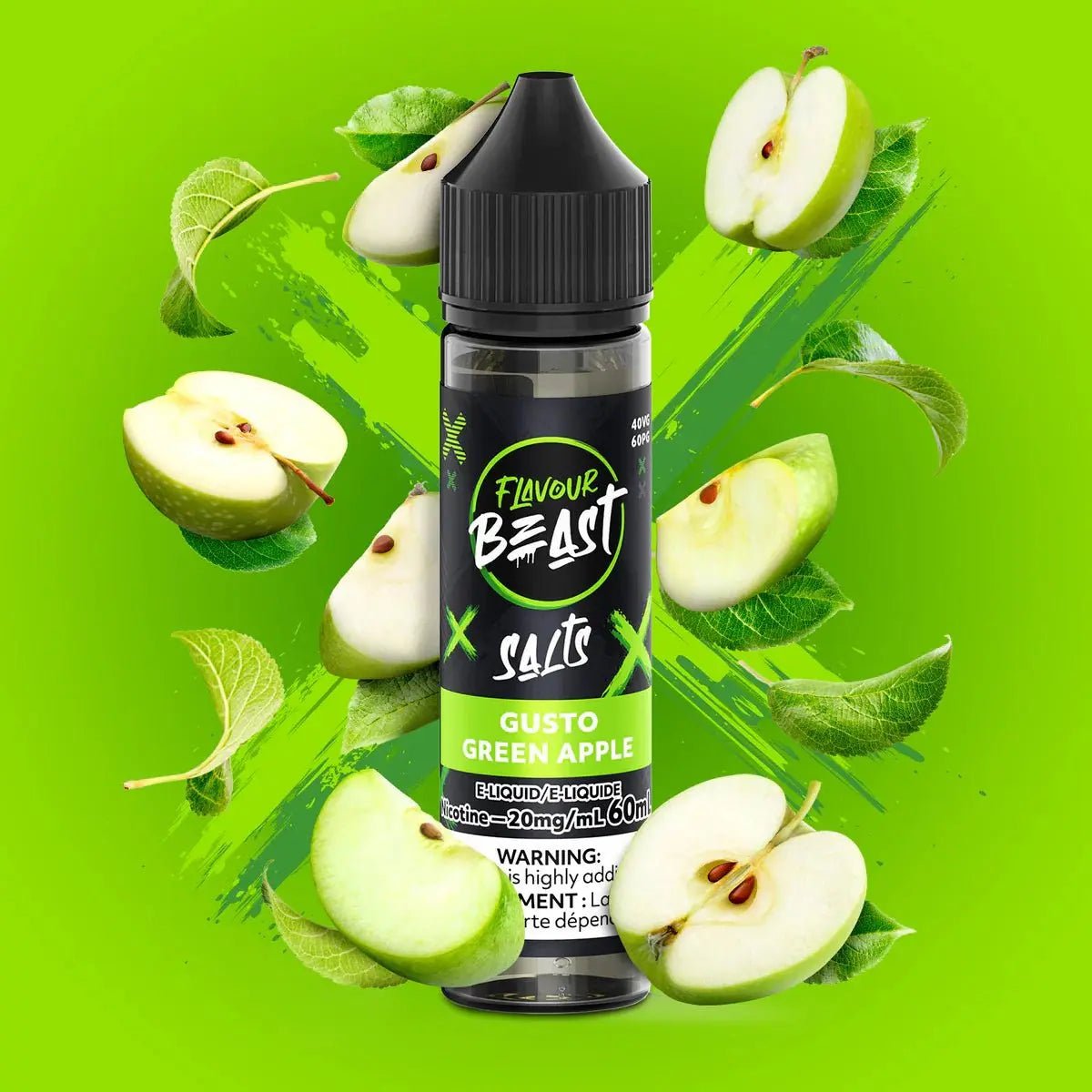 FLAVOUR BEAST - Gusto Green Apple by Flavour Beast - Salt Nic Vape Juice - Psycho Vape