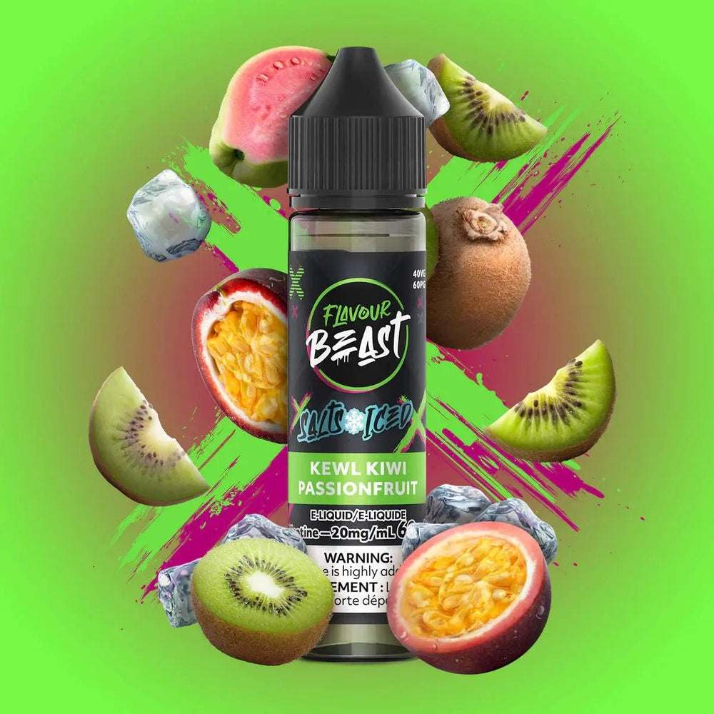 FLAVOUR BEAST - Kewl Kiwi Passionfruit Iced by Flavour Beast - Salt Nic Vape Juice - Psycho Vape