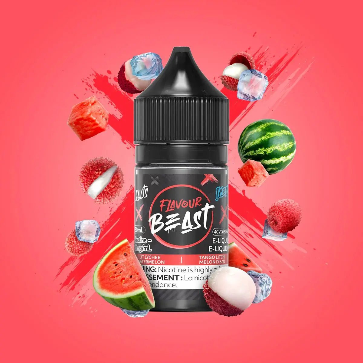 FLAVOUR BEAST - Lit Lychee Watermelon Iced by Flavour Beast - Salt Nic Vape Juice - Psycho Vape