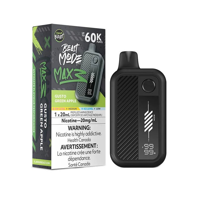 Flavour Beast Mode Max 3 60K - Gusto Green Apple - Psycho Vape