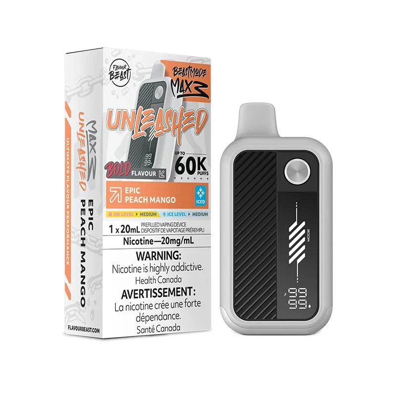 Flavour Beast Mode Max 3 60K - Unleashed - Epic Peach Mango Iced - Psycho Vape