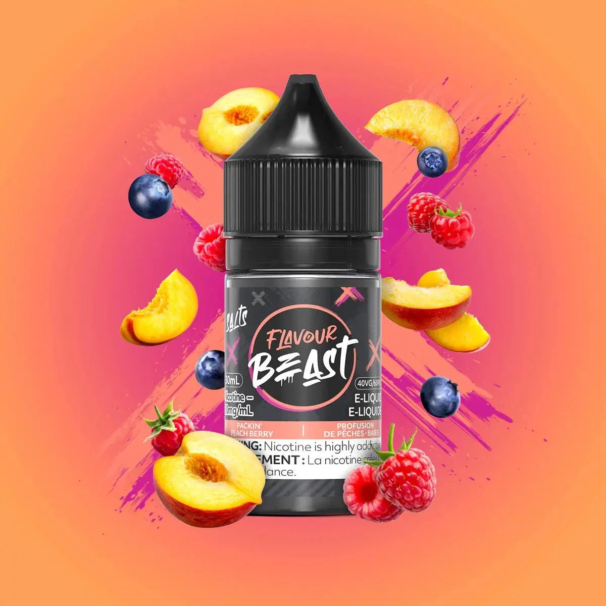 FLAVOUR BEAST - Packin' Peach Berry by Flavour Beast - Salt Nic Vape Juice - Psycho Vape