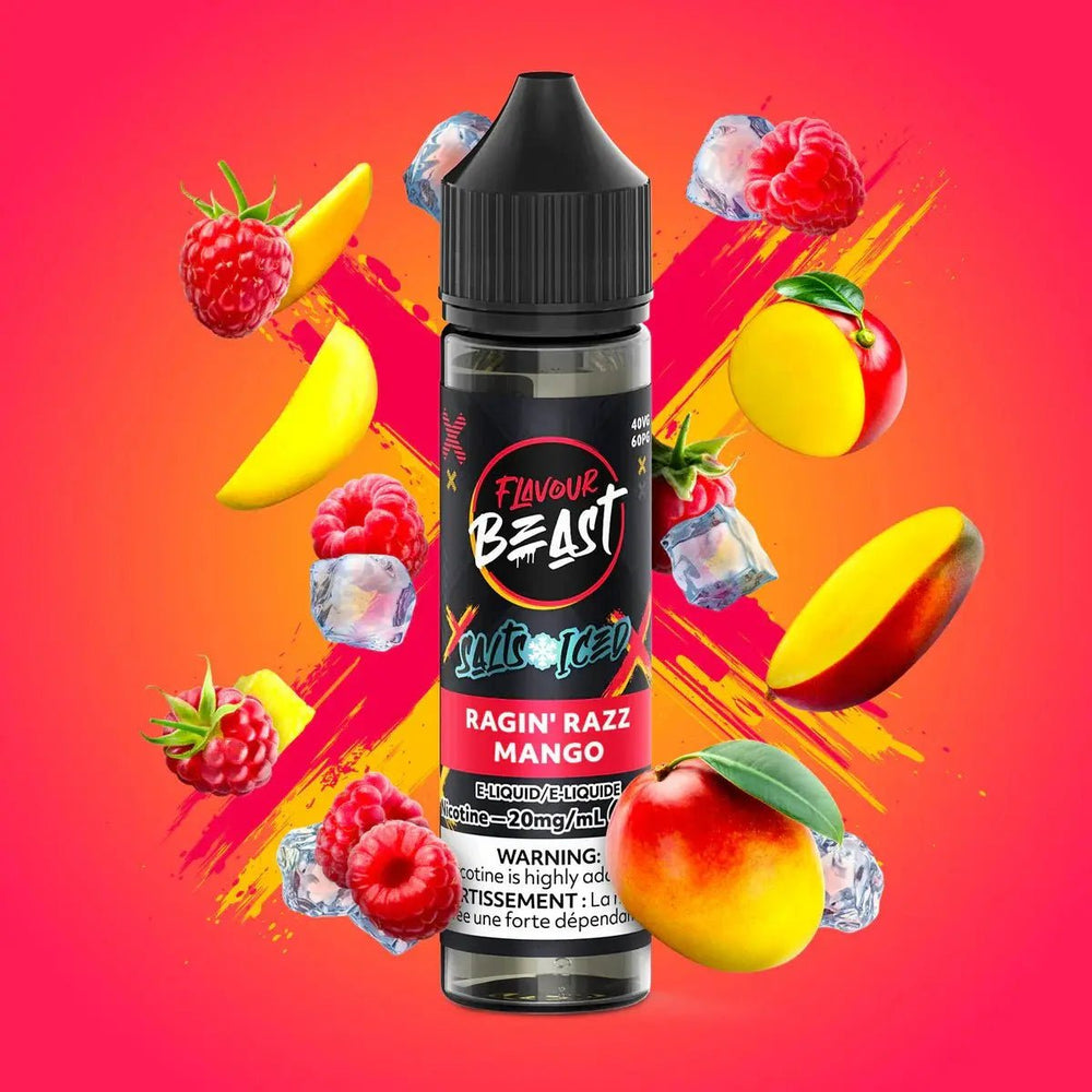 FLAVOUR BEAST - Ragin' Razz Mango Iced by Flavour Beast - Salt Nic Vape Juice - Psycho Vape