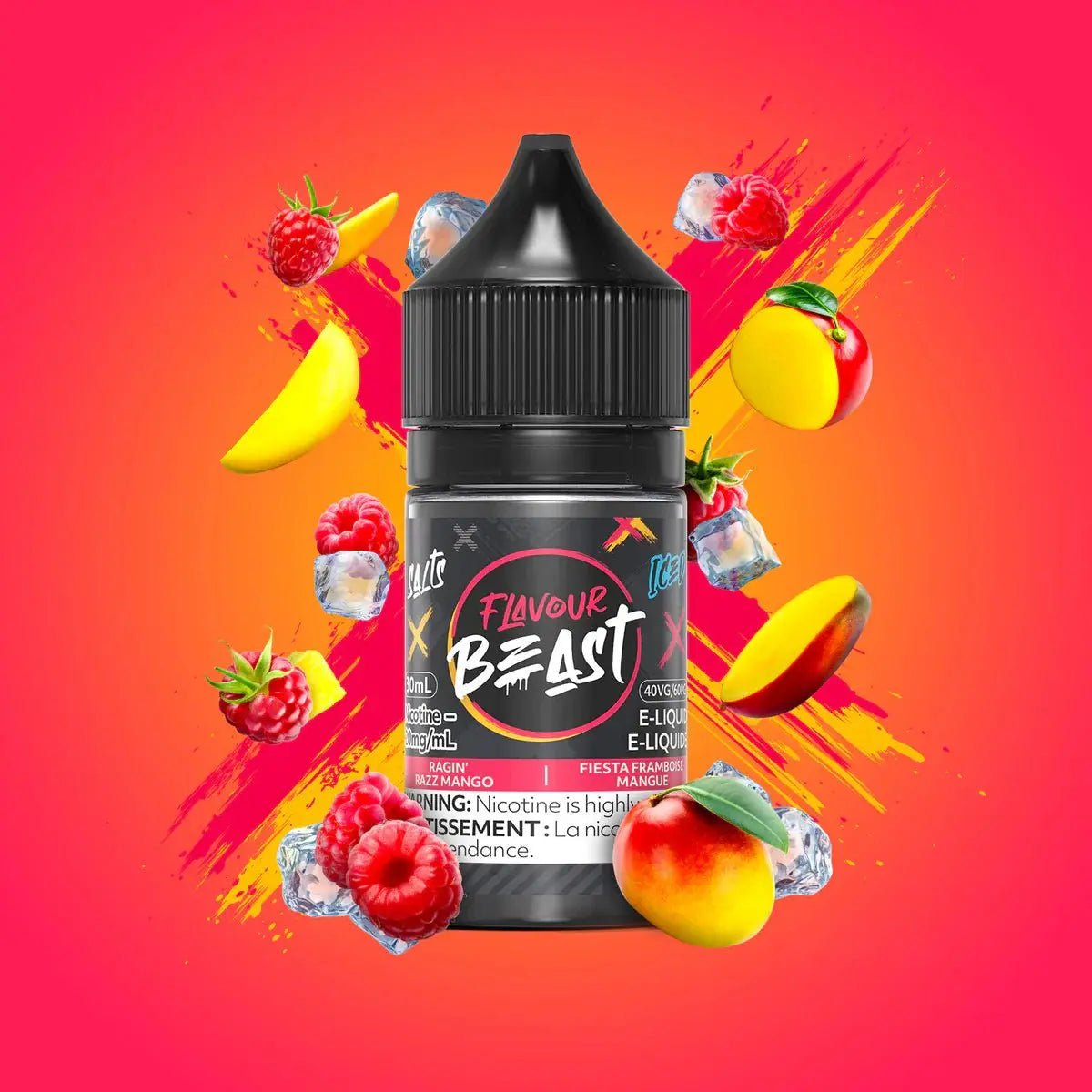 FLAVOUR BEAST - Ragin' Razz Mango Iced by Flavour Beast - Salt Nic Vape Juice - Psycho Vape