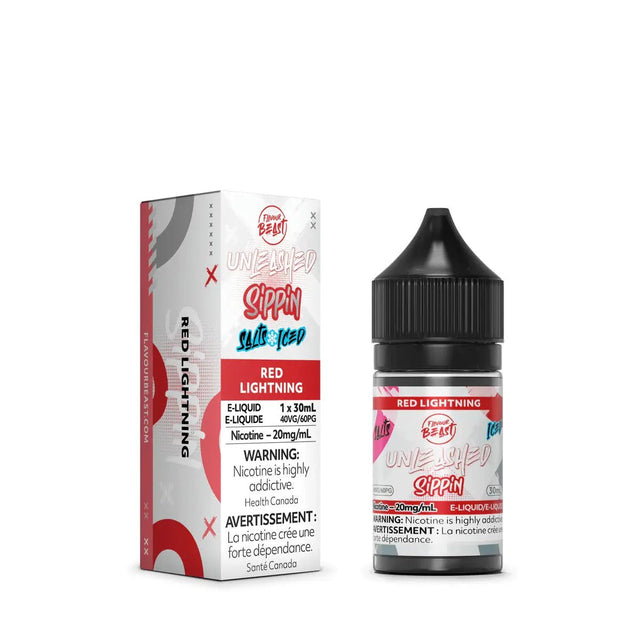 FLAVOUR BEAST - Red Lightning by Flavour Beast Unleashed Sippin - Salt Nic Vape Juice - Psycho Vape