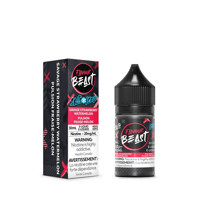FLAVOUR BEAST - Savage Strawberry Watermelon Iced by Flavour Beast - Salt Nic Vape Juice - Psycho Vape