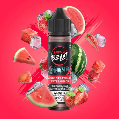 FLAVOUR BEAST - Savage Strawberry Watermelon Iced by Flavour Beast - Salt Nic Vape Juice - Psycho Vape