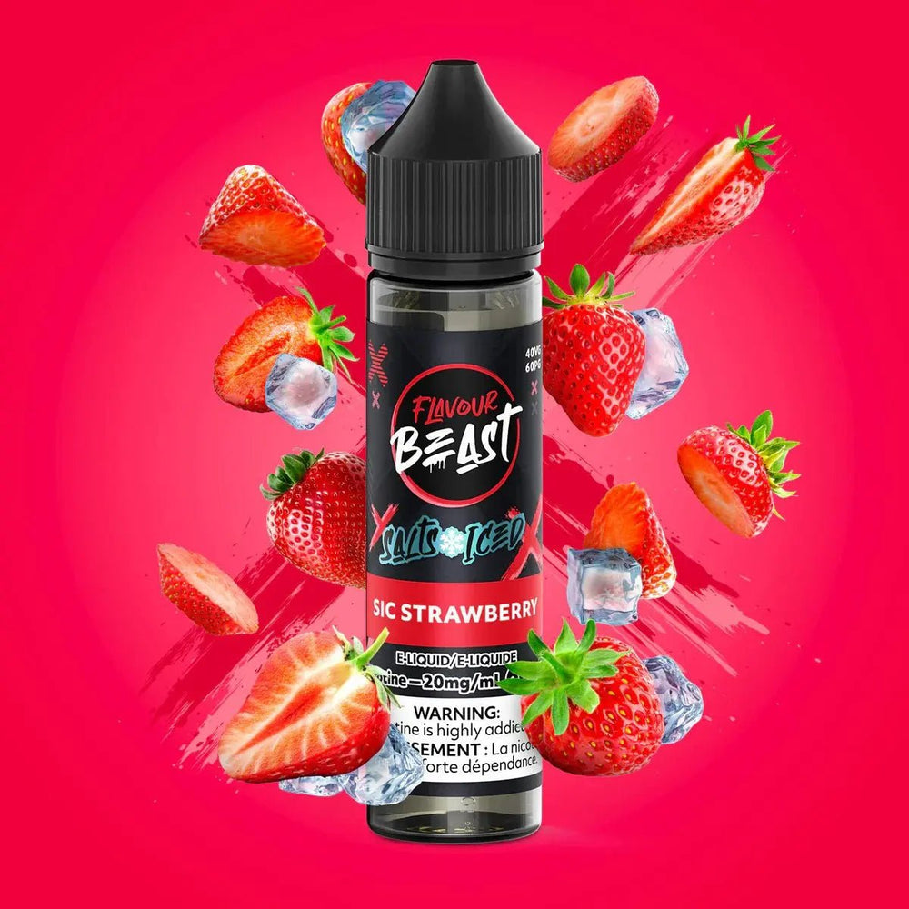 FLAVOUR BEAST - Sic Strawberry Iced by Flavour Beast - Salt Nic Vape Juice - Psycho Vape