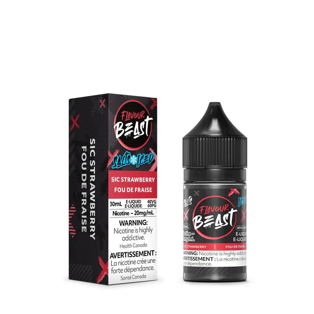 FLAVOUR BEAST - Sic Strawberry Iced by Flavour Beast - Salt Nic Vape Juice - Psycho Vape
