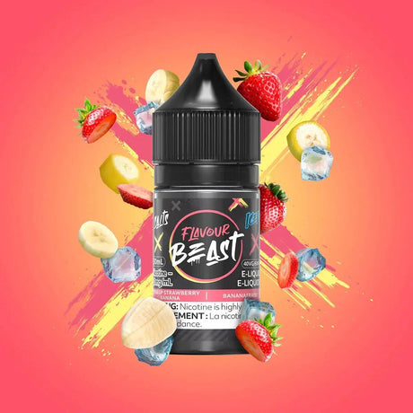 FLAVOUR BEAST - STR8 UP Strawberry Banana Iced by Flavour Beast - Salt Nic Vape Juice - Psycho Vape