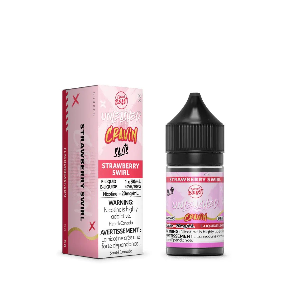 FLAVOUR BEAST - Strawberry Swirl by Flavour Beast Unleashed Cravin - Salt Nic Vape Juice - Psycho Vape