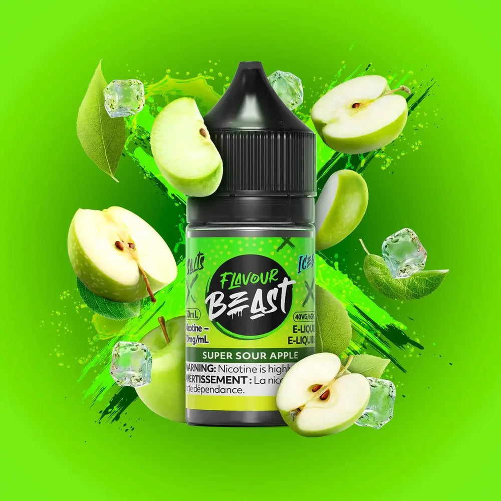 FLAVOUR BEAST - Super Sour Apple by Flavour Beast - Salt Nic Vape Juice - Psycho Vape