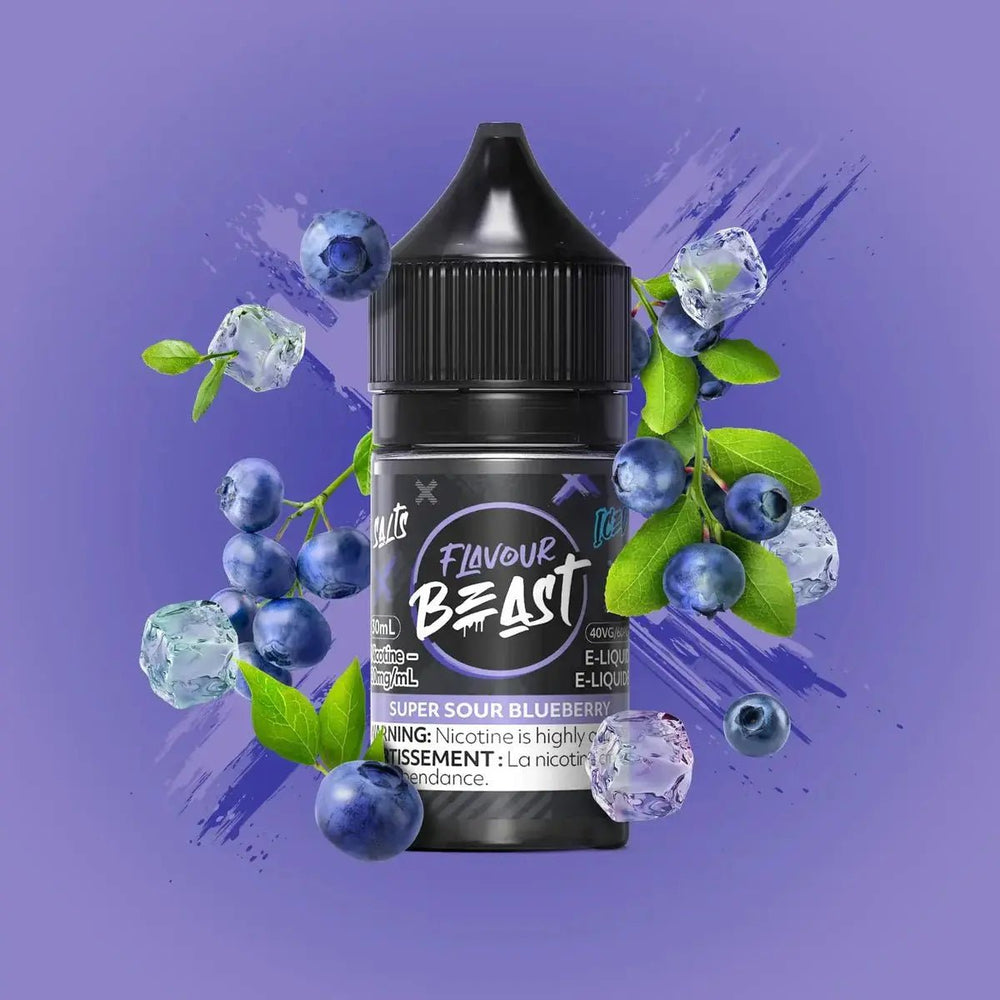 FLAVOUR BEAST - Super Sour Blueberry Iced by Flavour Beast - Salt Nic Vape Juice - Psycho Vape