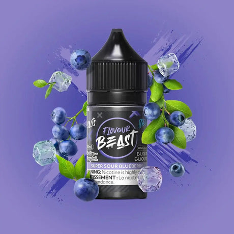FLAVOUR BEAST - Super Sour Blueberry Iced by Flavour Beast - Salt Nic Vape Juice - Psycho Vape