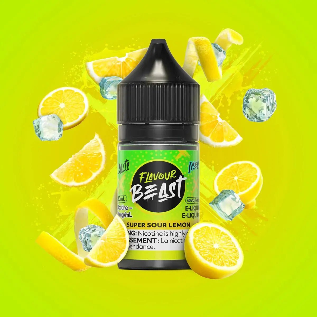 FLAVOUR BEAST - Super Sour Lemon by Flavour Beast - Salt Nic Vape Juice - Psycho Vape