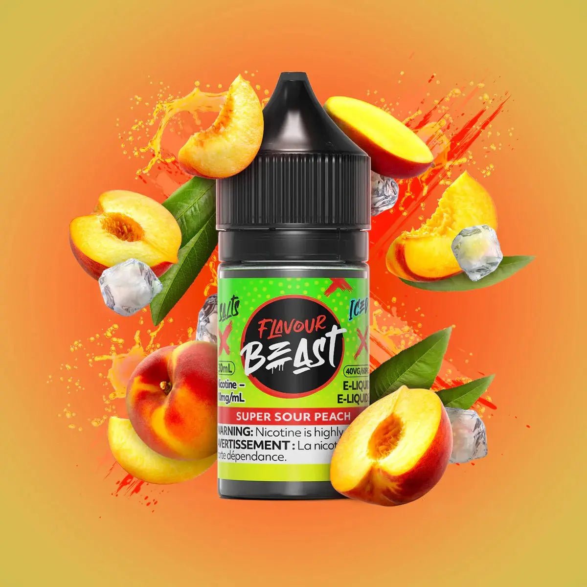 FLAVOUR BEAST - Super Sour Peach by Flavour Beast - Salt Nic Vape Juice - Psycho Vape