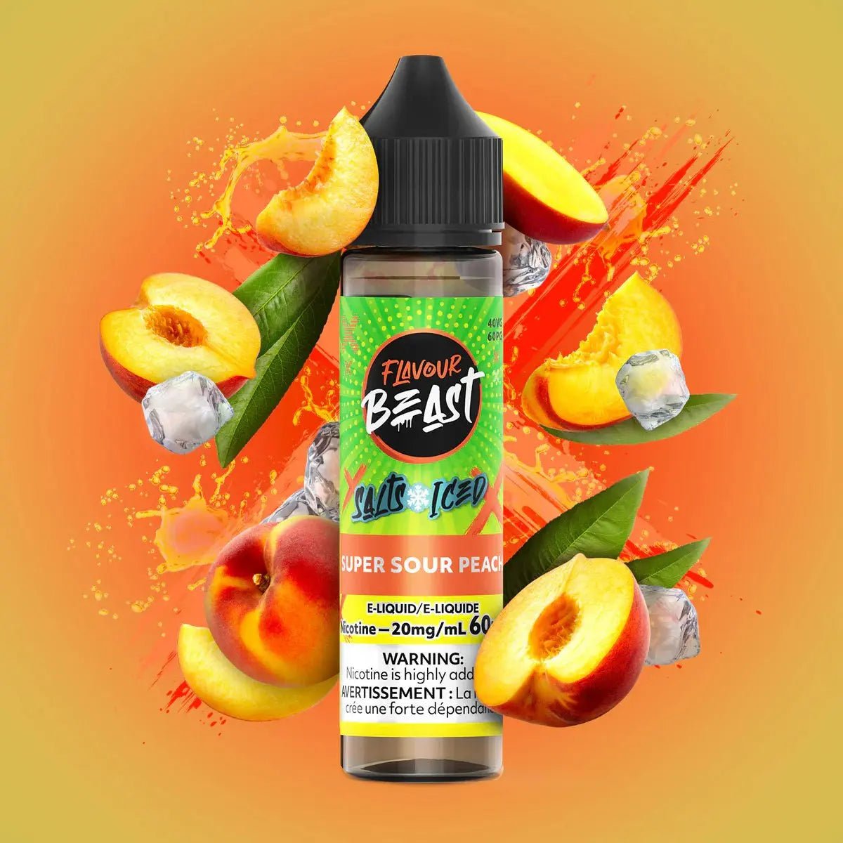 FLAVOUR BEAST - Super Sour Peach by Flavour Beast - Salt Nic Vape Juice - Psycho Vape