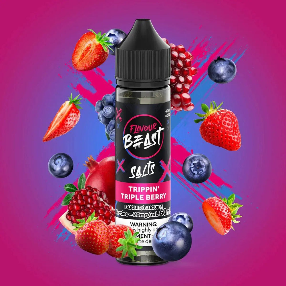 FLAVOUR BEAST - Trippin' Triple Berry by Flavour Beast - Salt Nic Vape Juice - Psycho Vape