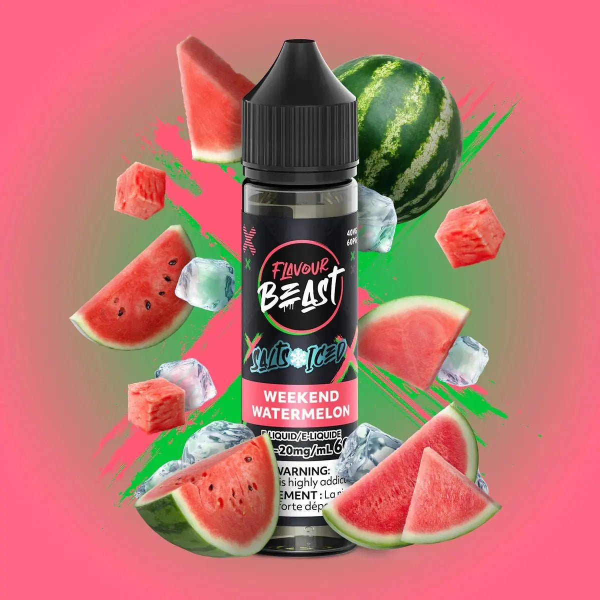 FLAVOUR BEAST - Weekend Watermelon Iced by Flavour Beast - Salt Nic Vape Juice - Psycho Vape