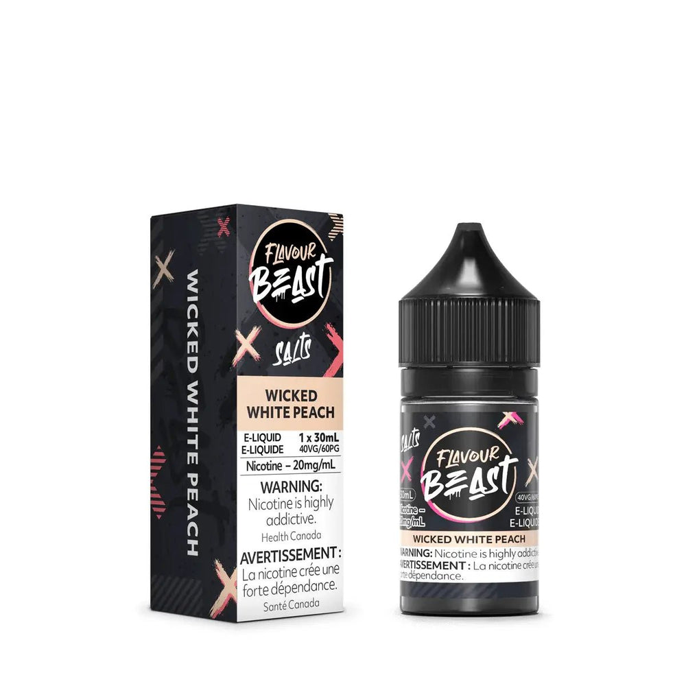 FLAVOUR BEAST - Wicked White Peach by Flavour Beast - Salt Nic Vape Juice - Psycho Vape