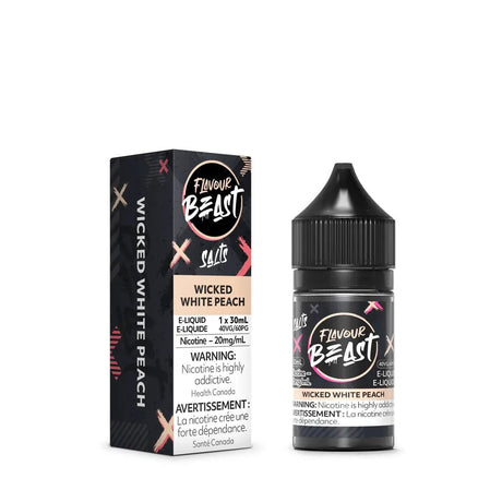FLAVOUR BEAST - Wicked White Peach by Flavour Beast - Salt Nic Vape Juice - Psycho Vape