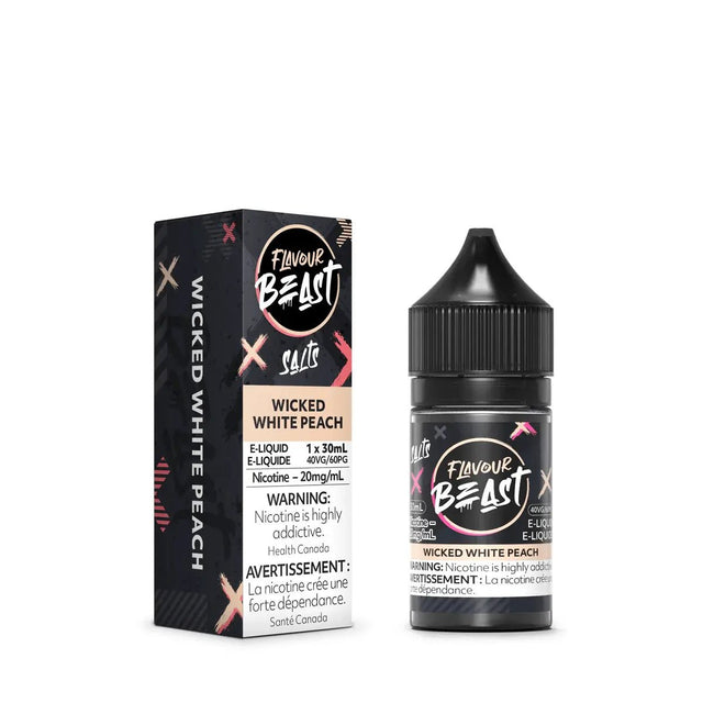 FLAVOUR BEAST - Wicked White Peach by Flavour Beast - Salt Nic Vape Juice - Psycho Vape