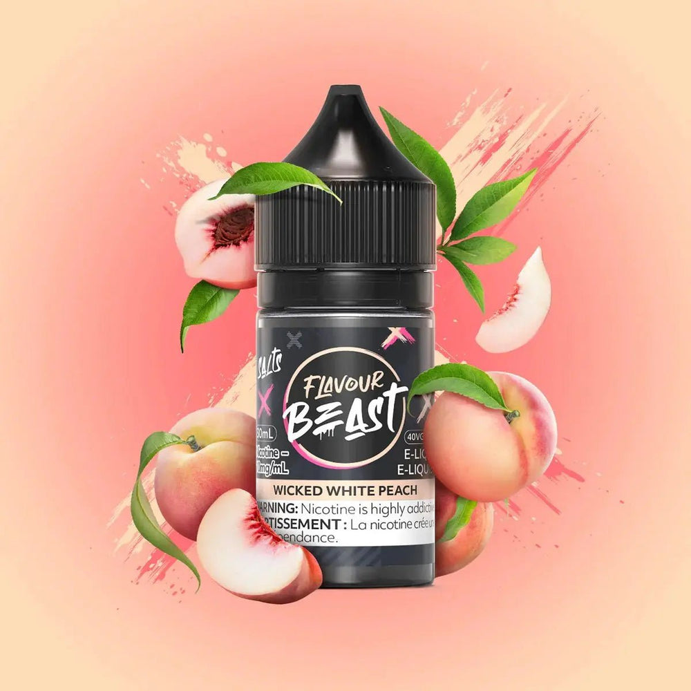 FLAVOUR BEAST - Wicked White Peach by Flavour Beast - Salt Nic Vape Juice - Psycho Vape