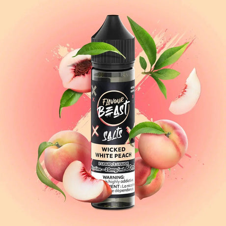 FLAVOUR BEAST - Wicked White Peach by Flavour Beast - Salt Nic Vape Juice - Psycho Vape