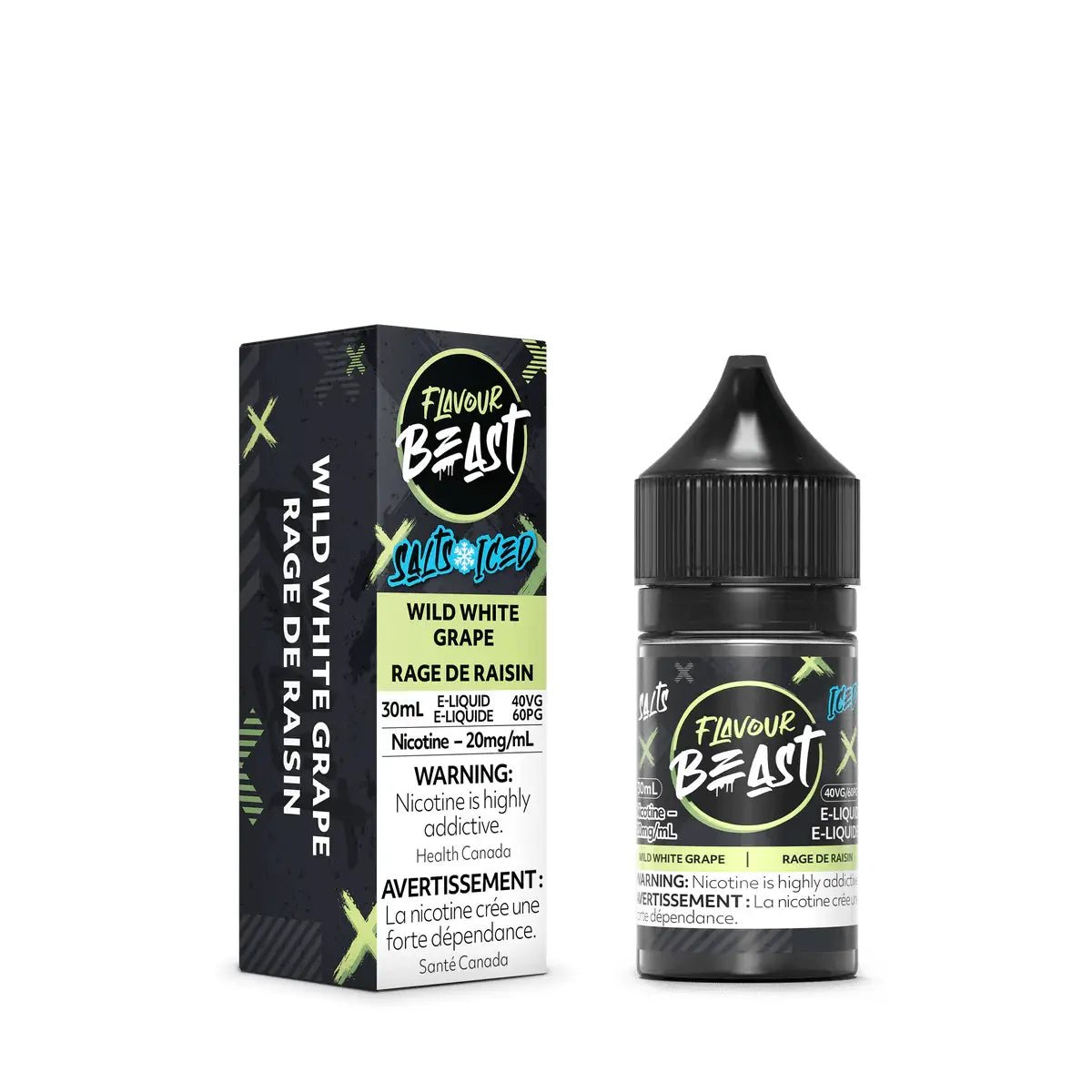 FLAVOUR BEAST - Wild White Grape Iced by Flavour Beast - Salt Nic Vape Juice - Psycho Vape