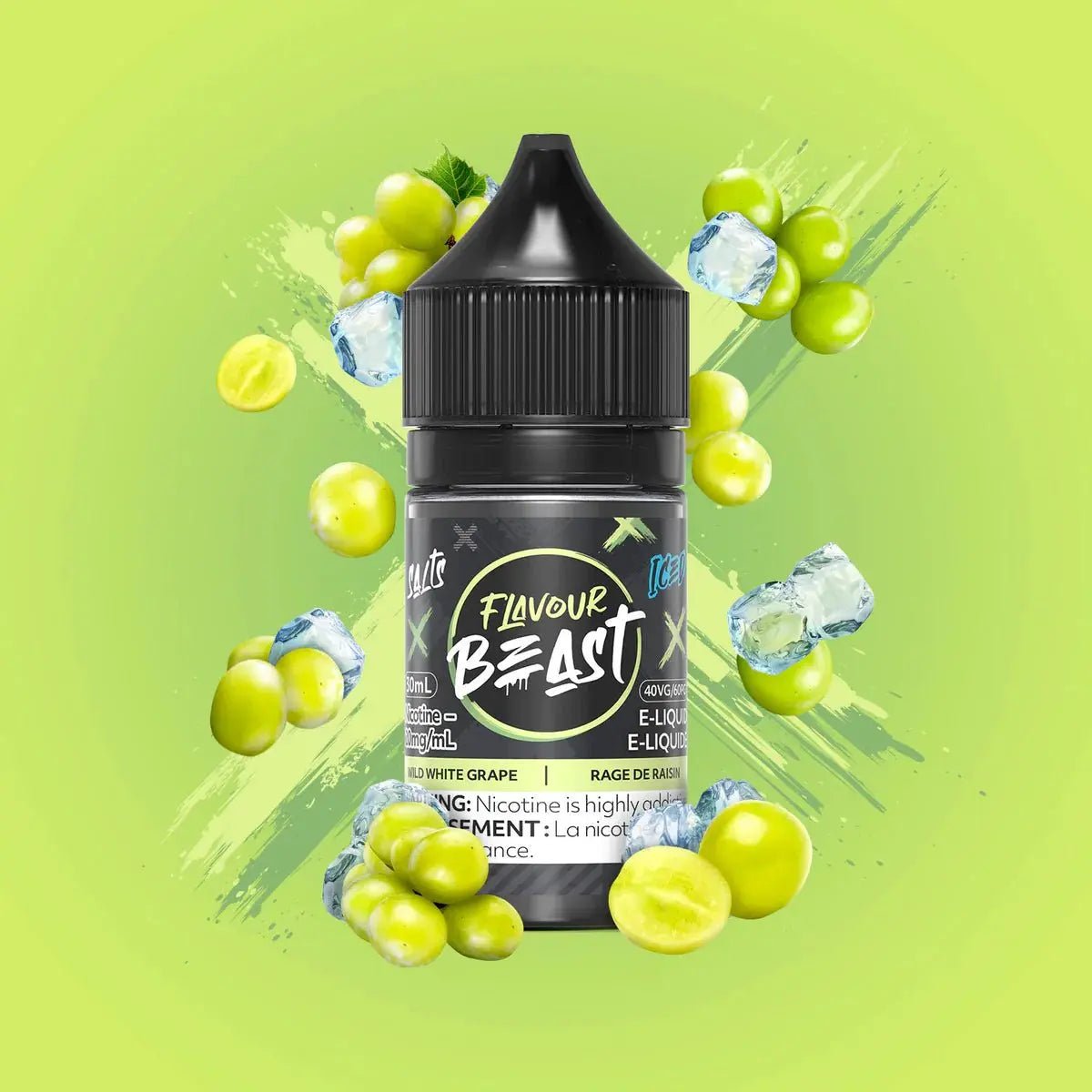 FLAVOUR BEAST - Wild White Grape Iced by Flavour Beast - Salt Nic Vape Juice - Psycho Vape