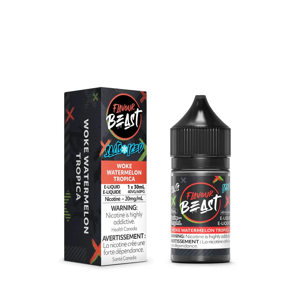 FLAVOUR BEAST - Woke Watermelon Tropica by Flavour Beast - Salt Nic Vape Juice - Psycho Vape